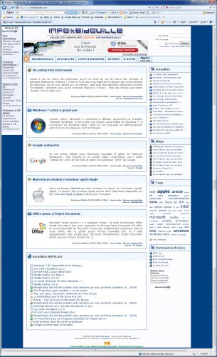 Infobidouille v3 - Internet Explorer 8