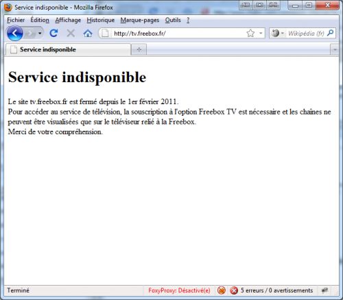 tv.freebox.fr, c'est fini