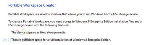 Windows 8 Portable Workspace Creator