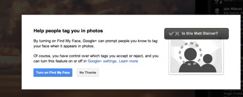 Google+ : Find My Face
