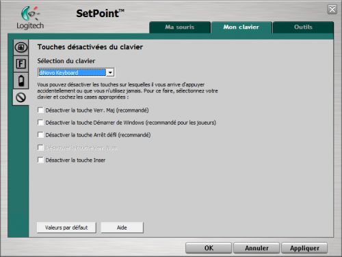 Logitech diNovo : les drivers