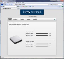 EyeTV Netstream DTT - Interface web