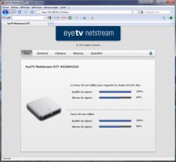 EyeTV Netstream DTT - Interface web