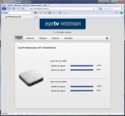 EyeTV Netstream DTT - Interface web