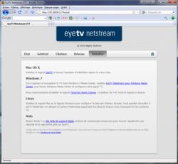 EyeTV Netstream DTT - Interface web