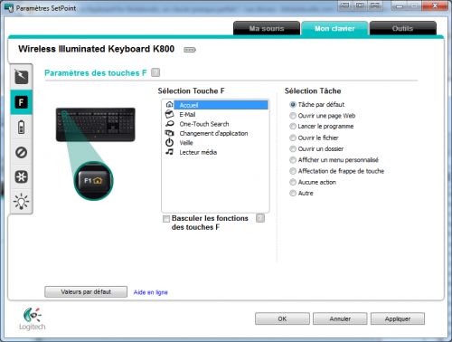 Logitech K800 : drivers 2/5