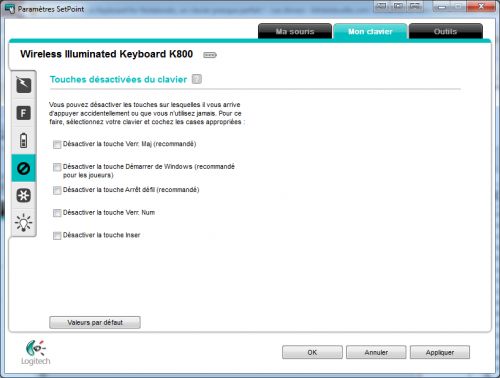 Logitech K800 : drivers 4/5